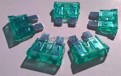 BEZPIECZNIK PŁYTKOWY UNI 19mm 30A 5szt BEZPIECZNIK PŁYTKOWY UNI 19mm 30A 5szt