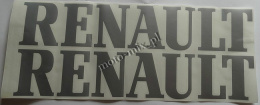 Naklejka RENAULT napis srebrny 42x8cm