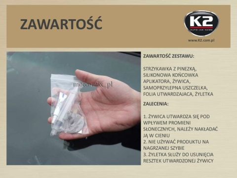Zestaw do naprawy szyb i reflektorów K2 Glass Doctor Zestaw do naprawy szyb i reflektorów K2 Glass Doctor