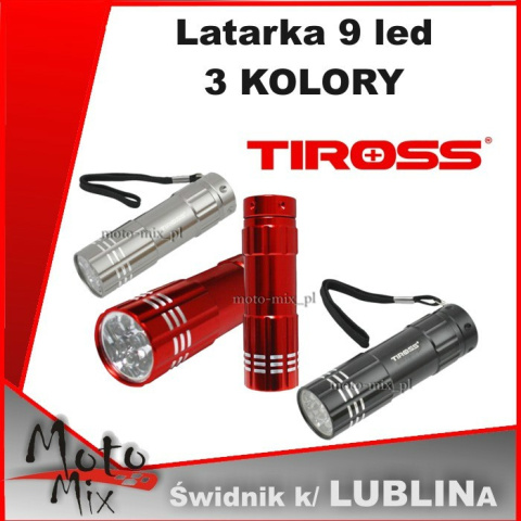 Latarka 9 LED aluminiowa Brelok 3 kolory Latarka 9 LED aluminiowa Brelok 3 kolory