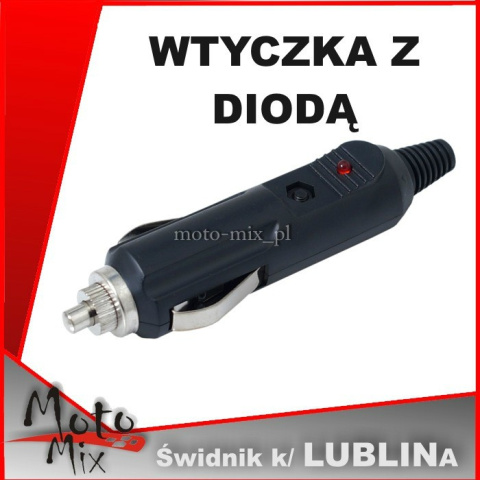 Wtyczka do gniazda zapalniczki z Diodą uniwesalna Wtyczka do gniazda zapalniczki z Diodą uniwesalna