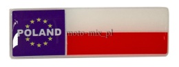 Naklejka PL POLSKA Unia flaga silikonowa