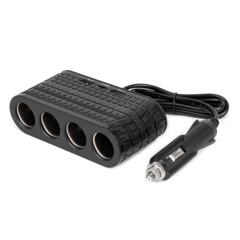 Rozgałęziacz rozdzielacz gniazda zapalniczki z ładowarką 2x USB-A 1x USB-C 12V 24V 120W 80cm Rozgałęziacz rozdzielacz gniazda zapalniczki z ładowarką 2x USB-A 1x USB-C 12V 24V 120W 80cm