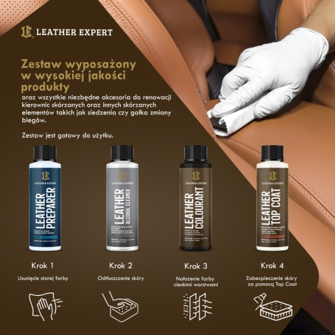 Zestaw do renowacji kierownicy - czarny Leather Expert Steering Wheel Kit Zestaw do renowacji kierownicy - czarny Leather Expert Steering Wheel Kit