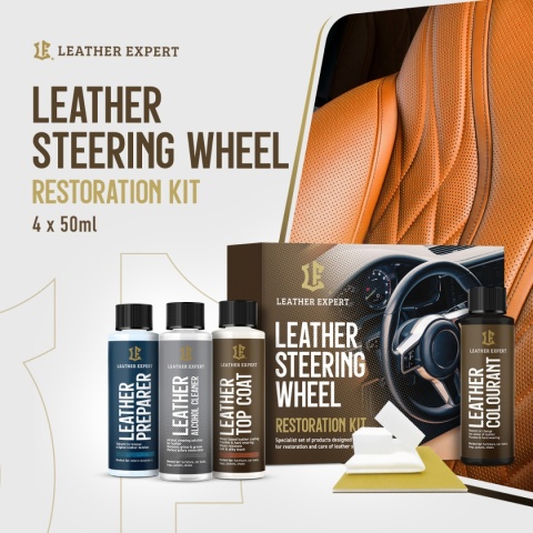 Zestaw do renowacji kierownicy - czarny Leather Expert Steering Wheel Kit Zestaw do renowacji kierownicy - czarny Leather Expert Steering Wheel Kit