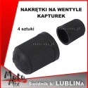 Nakrętki na wentyle KAPTUREK 4szt czarny