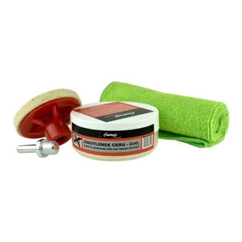ZESTAW DO POLEROWANIA SZYB TLENEK CERU 150g + FILC ZESTAW DO POLEROWANIA SZYB TLENEK CERU 150g + FILC