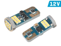Żarówka W5W (T10) 12/24V 18x 2016 SMD Ultra Bright LED, nonpolar, CANBUS, biała, 2 szt.