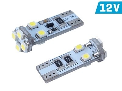 Żarówka W5W (T10) 12V 8x 3528 SMD LED, CANBUS, biała, 1 szt. Żarówka W5W (T10) 12V 8x 3528 SMD LED, CANBUS, biała, 1 szt.